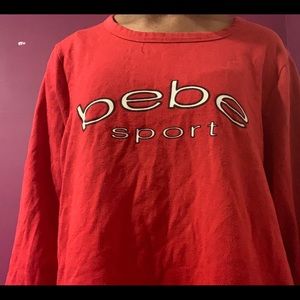 Red Bebe sport long sleeve shirt